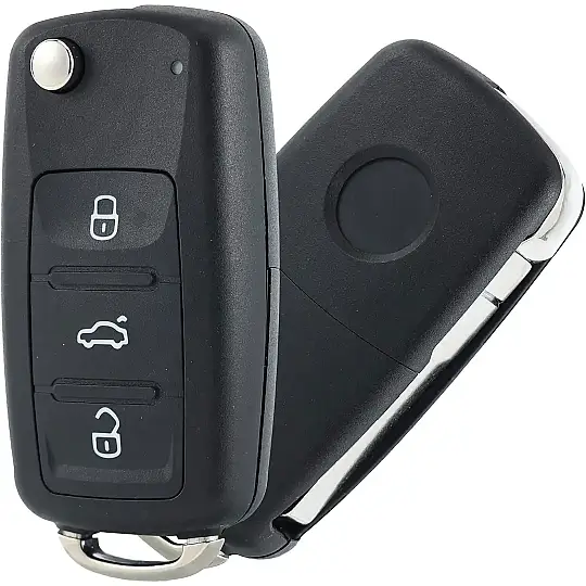 Volkswagen VW Golf Anahtar Kutusu Anahtar Kılıfı Polo Passat Skoda Seat ile Uyumlu 2025 Pil Dahil - 4
