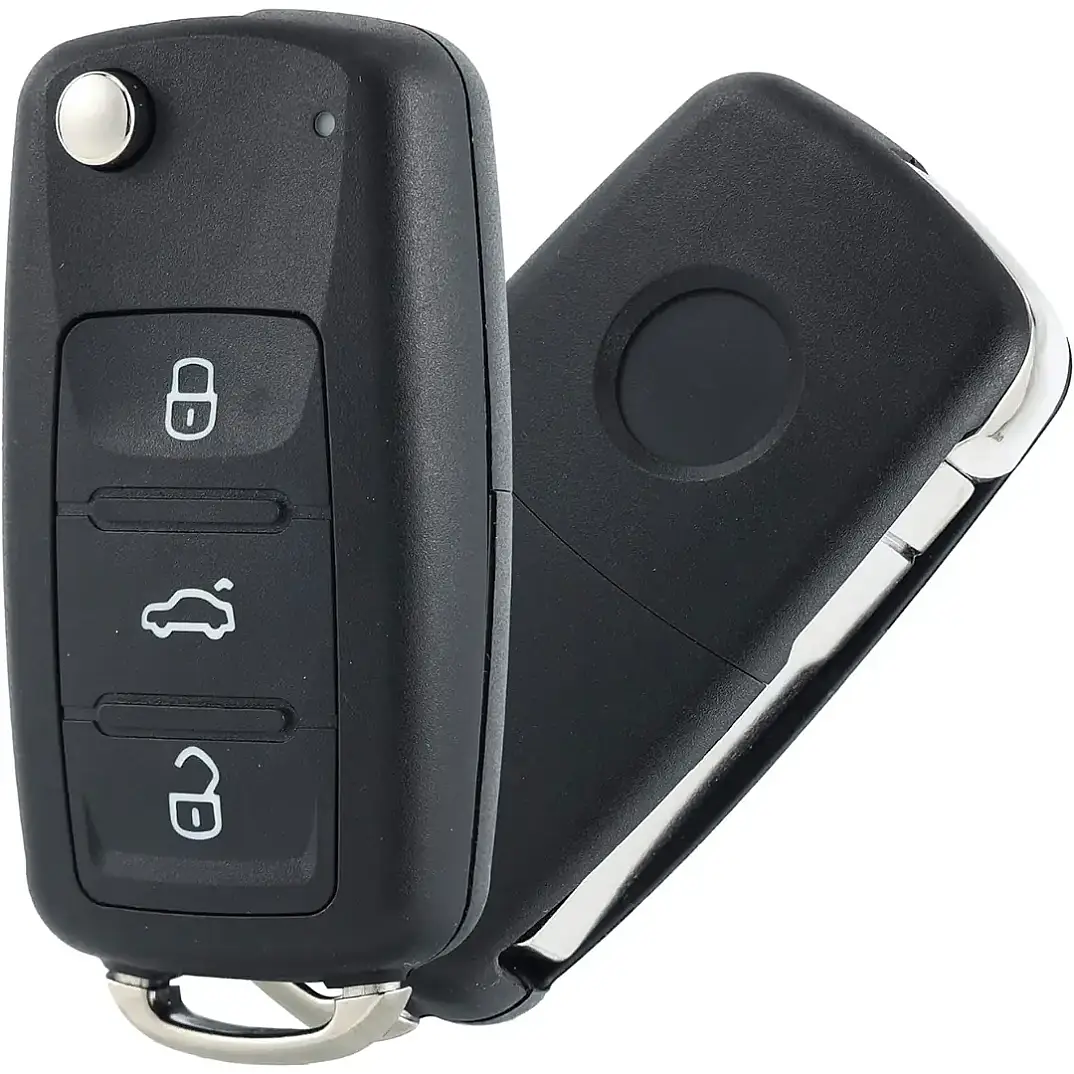 Volkswagen VW Golf Anahtar Kutusu Anahtar Kılıfı Polo Passat Skoda Seat ile Uyumlu 2025 Pil Dahil - 4